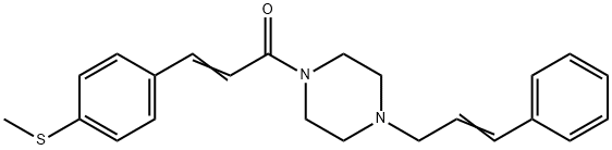 3-[4-(METHYLSULFANYL)PHENYL]-1-[4-(3-PHENYL-2-PROPENYL)PIPERAZINO]-2-PROPEN-1-ONE Struktur