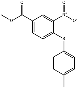 METHYL 4-[(4-METHYLPHENYL)SULFANYL]-3-NITROBENZENECARBOXYLATE Struktur