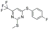 4-FLUOROPHENYL 2-(METHYLSULFANYL)-6-(TRIFLUOROMETHYL)-4-PYRIMIDINYL SULFIDE Struktur