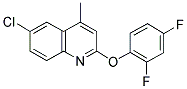 6-CHLORO-2-(2,4-DIFLUOROPHENOXY)-4-METHYLQUINOLINE Struktur