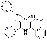 3-METHYL-2,6-DIPHENYL-4-(PHENYLETHYNYL)-5-PROPYLPIPERIDIN-4-OL Struktur