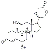 4-PREGNEN-6-ALPHA, 11-BETA, 21-TRIOL-3,20-DIONE 21-ACETATE Struktur