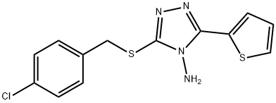 3-[(4-CHLOROBENZYL)SULFANYL]-5-(2-THIENYL)-4H-1,2,4-TRIAZOL-4-AMINE Struktur