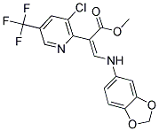 METHYL (Z)-3-(1,3-BENZODIOXOL-5-YLAMINO)-2-[3-CHLORO-5-(TRIFLUOROMETHYL)-2-PYRIDINYL]-2-PROPENOATE Struktur