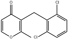 3-(2,6-DICHLOROBENZYL)-2-METHYL-4H-PYRAN-4-ONE Struktur