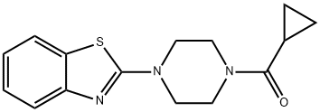 [4-(1,3-BENZOTHIAZOL-2-YL)PIPERAZINO](CYCLOPROPYL)METHANONE Struktur