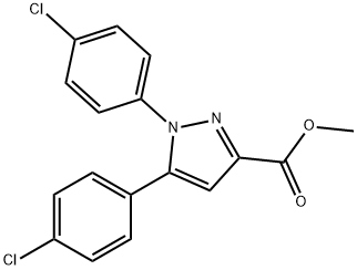 METHYL 1,5-BIS(4-CHLOROPHENYL)-1H-PYRAZOLE-3-CARBOXYLATE Struktur