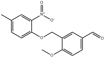 4-METHOXY-3-(4-METHYL-2-NITRO-PHENOXYMETHYL)-BENZALDEHYDE Struktur