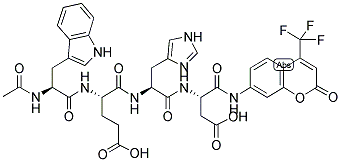 AC-TRP-GLU-HIS-ASP-AFC, , 結構式