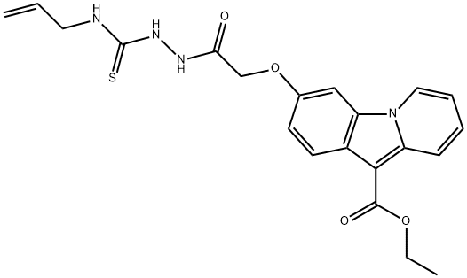 ETHYL 3-(2-(2-[(ALLYLAMINO)CARBOTHIOYL]HYDRAZINO)-2-OXOETHOXY)PYRIDO[1,2-A]INDOLE-10-CARBOXYLATE Struktur