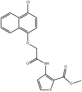 METHYL 3-((2-[(4-CHLORO-1-NAPHTHYL)OXY]ACETYL)AMINO)-2-THIOPHENECARBOXYLATE Struktur