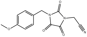 2-[3-(4-METHOXYBENZYL)-2,4,5-TRIOXO-1-IMIDAZOLIDINYL]ACETONITRILE Struktur