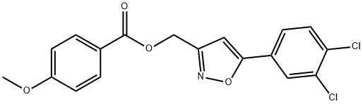 [5-(3,4-DICHLOROPHENYL)-3-ISOXAZOLYL]METHYL 4-METHOXYBENZENECARBOXYLATE Struktur