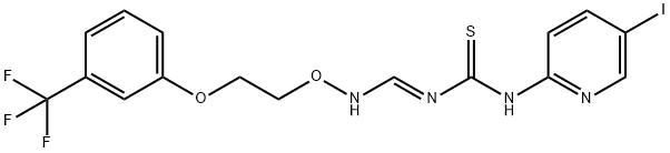 N-(5-IODO-2-PYRIDINYL)-N'-[((2-[3-(TRIFLUOROMETHYL)PHENOXY]ETHOXY)AMINO)METHYLENE]THIOUREA Struktur