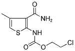 2-CHLOROETHYL N-[3-(AMINOCARBONYL)-4-METHYL-2-THIENYL]CARBAMATE Struktur