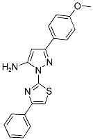 3-(4-METHOXYPHENYL)-1-(4-PHENYL-1,3-THIAZOL-2-YL)-1H-PYRAZOL-5-AMINE Struktur