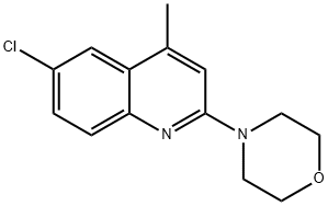 6-CHLORO-4-METHYL-2-MORPHOLINOQUINOLINE Struktur