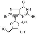 8-BROMOGUANOSINE, [8-14C]- Struktur