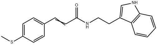 N-[2-(1H-INDOL-3-YL)ETHYL]-3-[4-(METHYLSULFANYL)PHENYL]ACRYLAMIDE Struktur