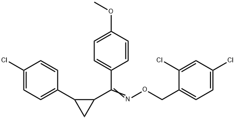 [2-(4-CHLOROPHENYL)CYCLOPROPYL](4-METHOXYPHENYL)METHANONE O-(2,4-DICHLOROBENZYL)OXIME Struktur