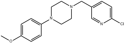 1-[(6-CHLORO-3-PYRIDINYL)METHYL]-4-(4-METHOXYPHENYL)PIPERAZINE Struktur