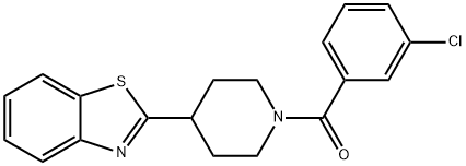 [4-(1,3-BENZOTHIAZOL-2-YL)PIPERIDINO](3-CHLOROPHENYL)METHANONE Struktur