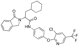 N-(4-([3-CHLORO-5-(TRIFLUOROMETHYL)-2-PYRIDINYL]OXY)PHENYL)-3-CYCLOHEXYL-2-(1-OXO-1,3-DIHYDRO-2H-ISOINDOL-2-YL)PROPANAMIDE Struktur