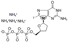 2',3'-DIDEOXYGUANOSINE 5'-TRIPHOSPHATE, TETRAAMMONIUM SALT, [8-3H]- Struktur