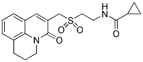 N-[2-[(2,3-DIHYDRO-5-OXO-(1H,5H)-BENZO[IJ]QUINOLIZIN-6-YL)METHYLSULPHONYL]ETHYL]CYCLOPROPANECARBOXAMIDE Struktur