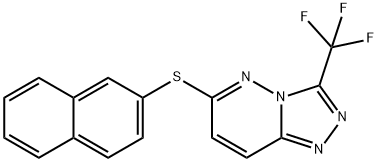 2-NAPHTHYL 3-(TRIFLUOROMETHYL)[1,2,4]TRIAZOLO[4,3-B]PYRIDAZIN-6-YL SULFIDE Struktur