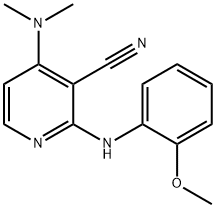 4-(DIMETHYLAMINO)-2-(2-METHOXYANILINO)NICOTINONITRILE Struktur