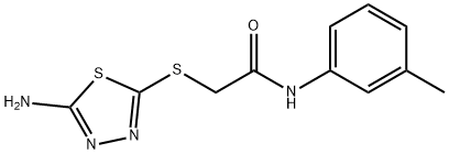 2-[(5-AMINO-1,3,4-THIADIAZOL-2-YL)THIO]-N-(3-METHYLPHENYL)ACETAMIDE Struktur