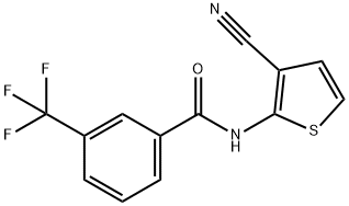 N-(3-CYANO-2-THIENYL)-3-(TRIFLUOROMETHYL)BENZENECARBOXAMIDE Struktur