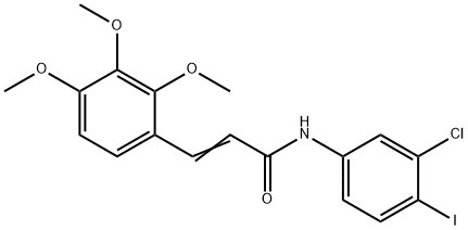 N-(3-CHLORO-4-IODOPHENYL)-3-(2,3,4-TRIMETHOXYPHENYL)ACRYLAMIDE Struktur