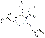 1-(3-(1H-IMIDAZOL-1-YL)PROPYL)-4-ACETYL-5-(2,4-DIMETHOXYPHENYL)-3-HYDROXY-1H-PYRROL-2(5H)-ONE Struktur