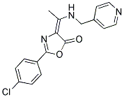 2-(4-CHLOROPHENYL)-4-(1-[(4-PYRIDINYLMETHYL)AMINO]ETHYLIDENE)-1,3-OXAZOL-5(4H)-ONE Struktur