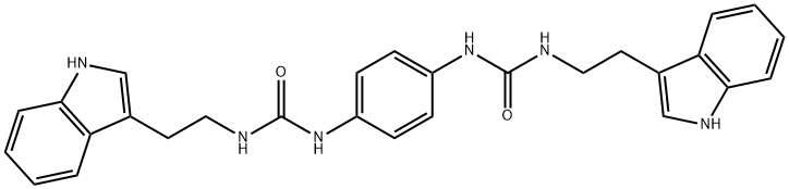 N-(2-INDOL-3-YLETHYL)((4-(((2-INDOL-3-YLETHYL)AMINO)CARBONYLAMINO)PHENYL)AMINO)FORMAMIDE Struktur