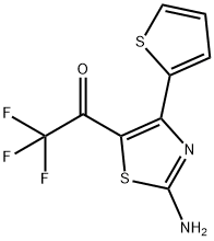 1-(2-AMINO-4-THIEN-2-YL-1,3-THIAZOL-5-YL)-2,2,2-TRIFLUOROETHANONE Struktur