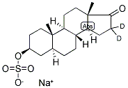 SODIUM 5ALPHA-ANDROSTAN-3BETA-OL-17-ONE-16,16-D2 SULFATE Struktur