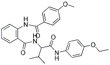 N-{1-[(4-ETHOXYANILINO)CARBONYL]-2-METHYLPROPYL}-2-[(4-METHOXYBENZOYL)AMINO]BENZAMIDE Struktur