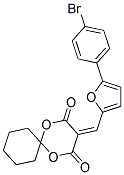 3-{[5-(4-BROMOPHENYL)-2-FURYL]METHYLENE}-1,5-DIOXASPIRO[5.5]UNDECANE-2,4-DIONE Struktur