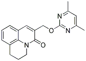 2,3-DIHYDRO-6-[(4,6-DIMETHYLPYRIMIDIN-2-YL)OXYMETHYL]-(1H,5H)-BENZO[IJ]QUINOLIZIN-5-ONE Struktur