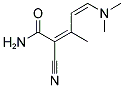 2-CYANO-5-(DIMETHYLAMINO)-3-METHYLPENTA-2,4-DIENAMIDE Struktur