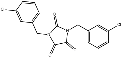 1,3-BIS(3-CHLOROBENZYL)-1H-IMIDAZOLE-2,4,5(3H)-TRIONE Struktur