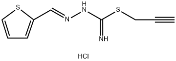 2,3-DIAZA-1-PROP-2-YNYLTHIO-4-(2-THIENYL)BUTA-1,3-DIENYLAMINE, HYDROCHLORIDE Struktur