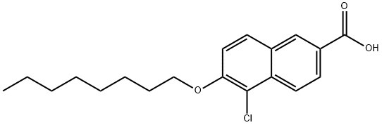 5-CHLORO-6-(OCTYLOXY)-2-NAPHTHOIC ACID Struktur