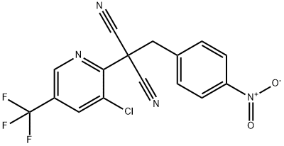 2-[3-CHLORO-5-(TRIFLUOROMETHYL)-2-PYRIDINYL]-2-(4-NITROBENZYL)MALONONITRILE Struktur