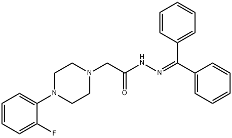 N'-(DIPHENYLMETHYLENE)-2-[4-(2-FLUOROPHENYL)PIPERAZINO]ACETOHYDRAZIDE Struktur