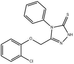 5-[(2-CHLOROPHENOXY)METHYL]-4-PHENYL-4H-1,2,4-TRIAZOLE-3-THIOL Struktur