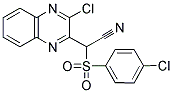 (4-CHLORO-BENZENESULFONYL)-(3-CHLORO-QUINOXALIN-2-YL)-ACETONITRILE Struktur